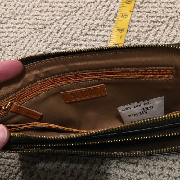 NWT - Black Leather HOBO Wristlet - Picture 6 of 8